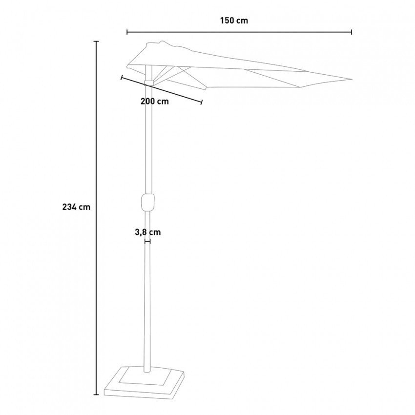 Parasol mural Mareo pour balcon - Casamati