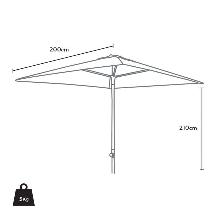 Parasol Costa 2x2 en alu - Casamati