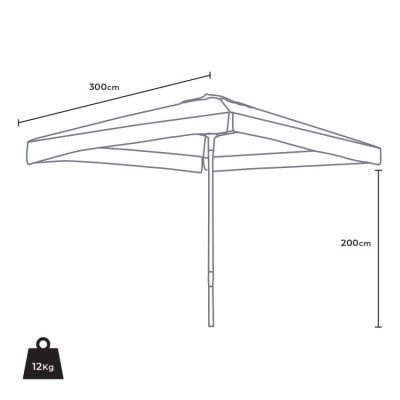 Parasol 3x3 blanc Estivo - Casamati