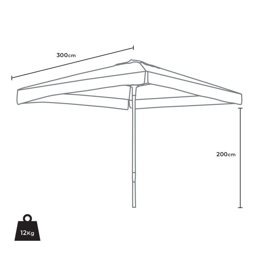Parasol 3x3 blanc Estivo - Casamati