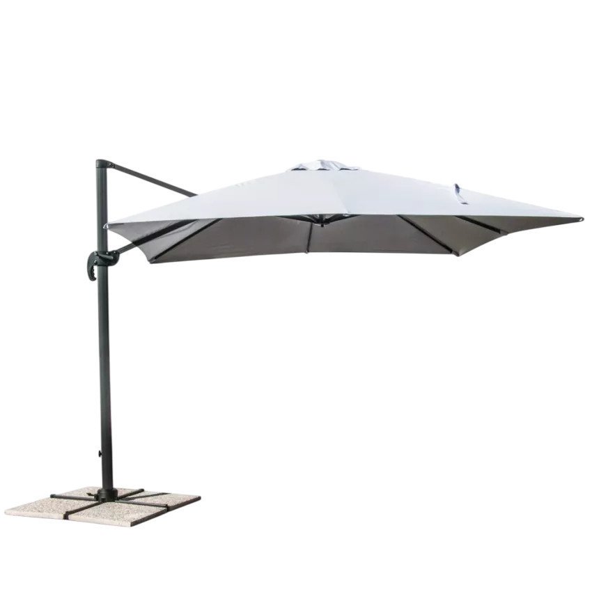 Parasol carré 3x3 Azzurro - Casamati, idéal terrasse.