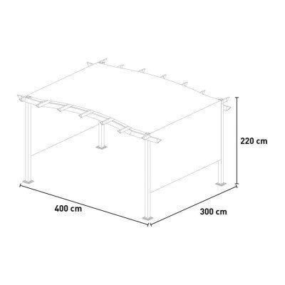 Pergola Stella 3x4 en alu par Casamati.