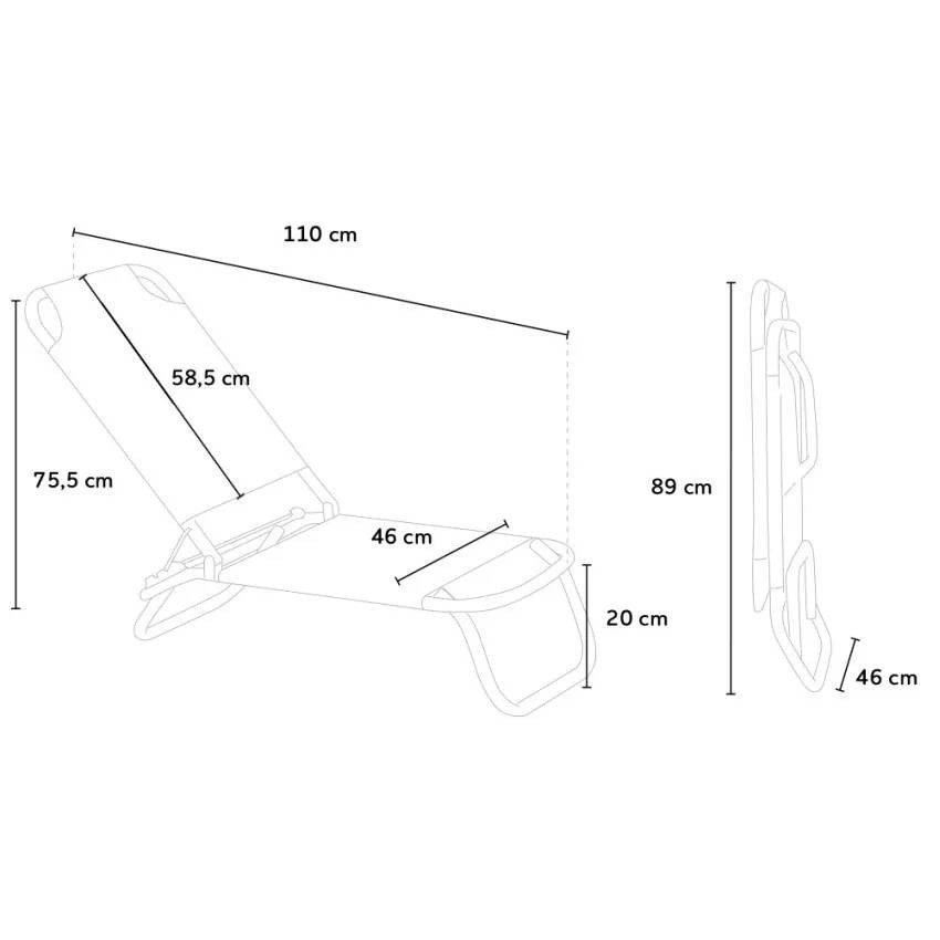 Chaise plage pliante Fincher - Casamati, confort et solidité.