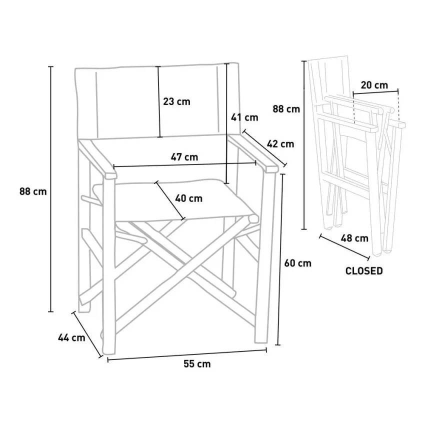 Chaises pliantes Fellini pour plage et jardin - Casamati