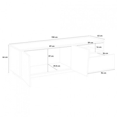 Meuble TV moderne Vesta 150 cm - Casamati