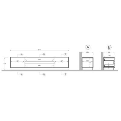 Meuble TV Nami en bois - Casamati