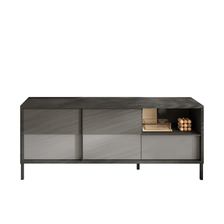 Meuble TV moderne Glint - Casamati, 2 portes, 1 tiroir.