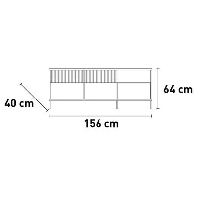 Meuble TV moderne Glint - Casamati, 2 portes, 1 tiroir.