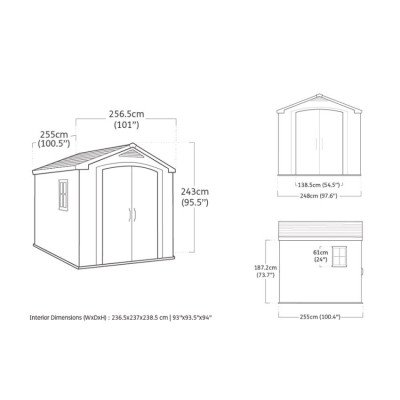Abri de jardin avec étagère - Casamati FactorShedXL