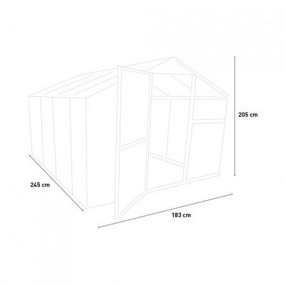 Serre Altea245 en alu polycarbonate - Casamati