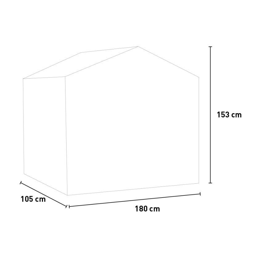 Serre Casamati: jardin balcon terrasse 180x105xh153cm.