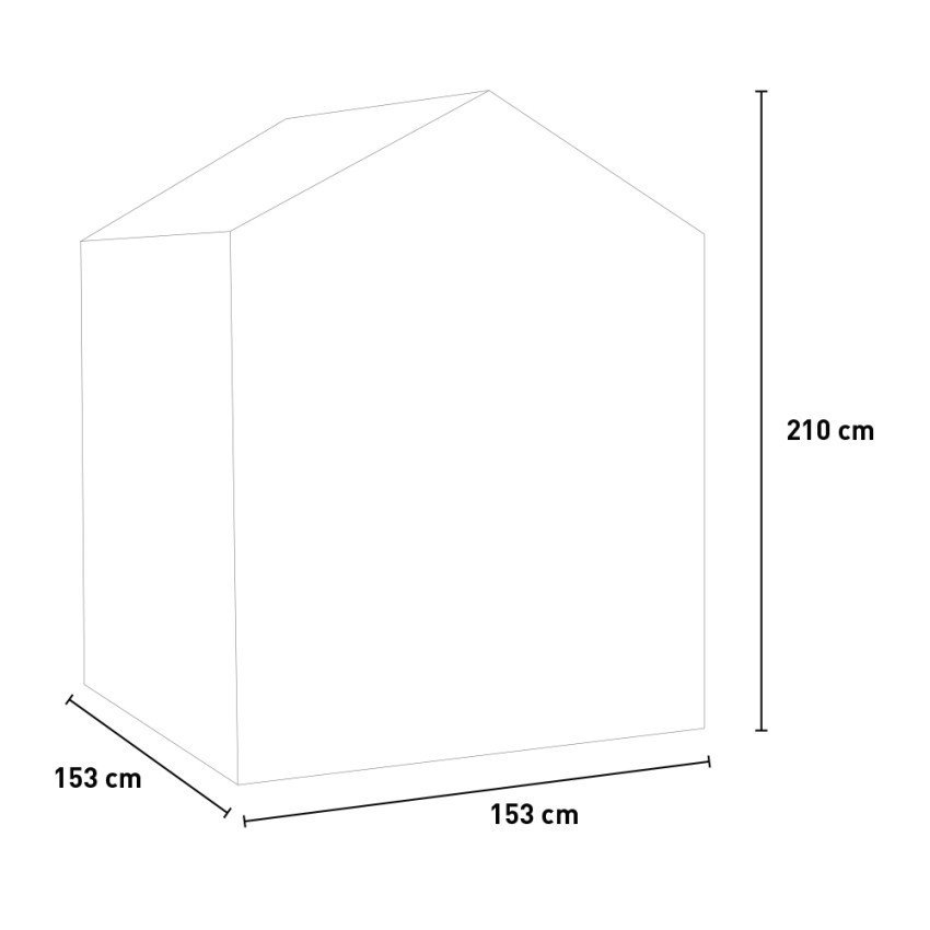 Serre balcon Casamati: 153x153xh210cm, PVC acier BrioM