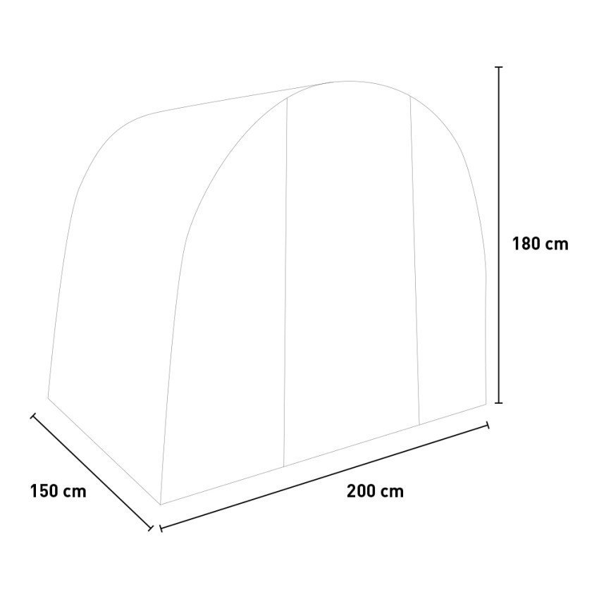 Serre tunnel Casamati 200x150xh180cm pour vos plantes.