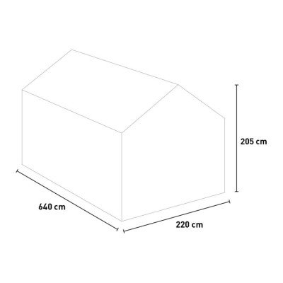 Serre polycarbonate AerisXL 220x570-640, par Casamati.