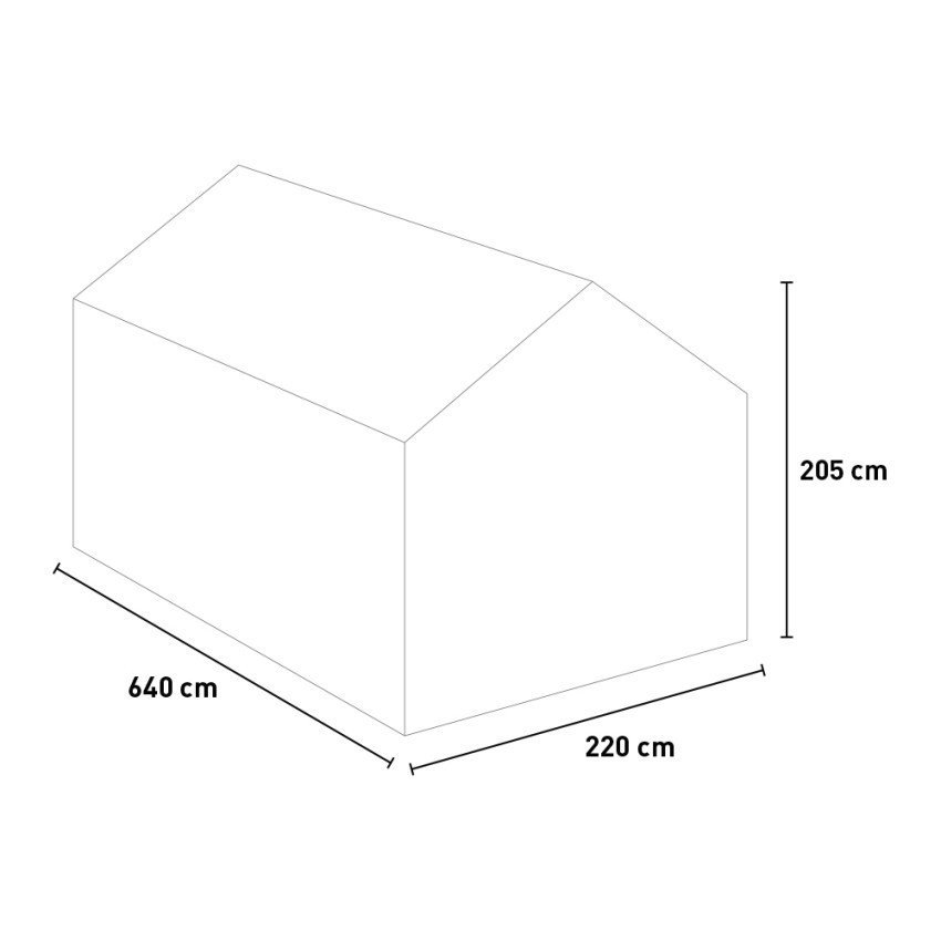 Serre polycarbonate AerisXL 220x570-640, par Casamati.