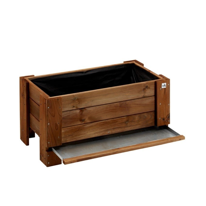 Casamati: Jardinière bois 81x44x40cm pour jardin & balcon.