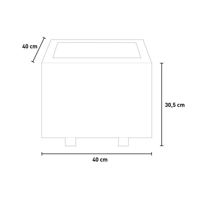 Jardinière Quadra40 en bois - Casamati, jardin & terrasse.