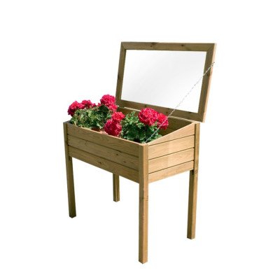 Serre SeminaBox 50x100cm par Casamati, jardinière surélevée.