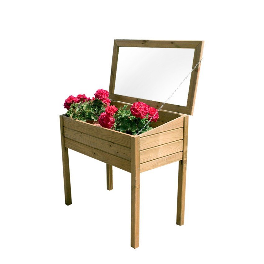 Serre SeminaBox 50x100cm par Casamati, jardinière surélevée.
