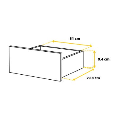 Cassettiera a 4 cassetti Comodino Credenza Marie