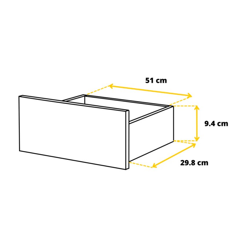 Cassettiera a 4 cassetti Comodino Credenza Marie